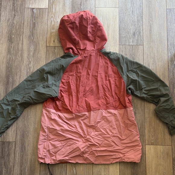 LL Bean Colorblock Anorak Jacket - Rust, Rose, Olive - Picture 6 of 6
